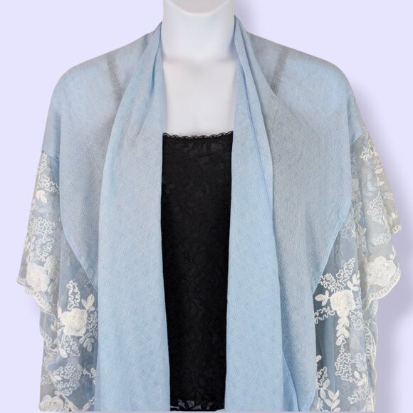 Cherie Bliss Blue Woven Cover-Up - Picture 4 of 9